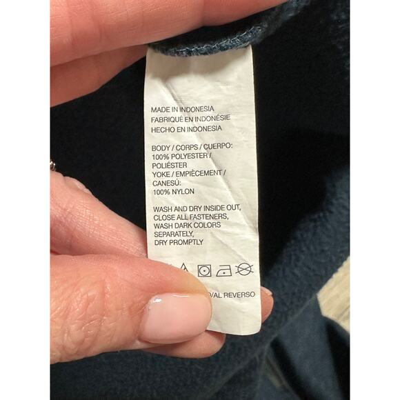 G.H. Bass & Co. Honeycomb Mixed Media 1/4 Snap Pullover Fleece Gray Blue Men XL - Picture 7 of 7